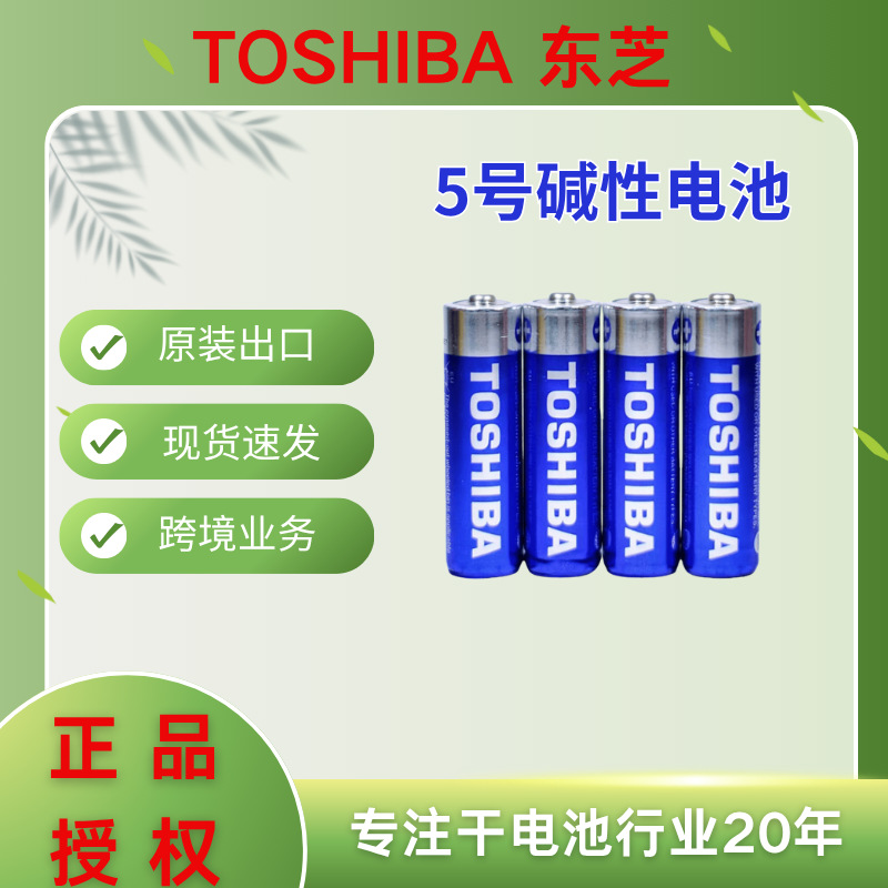东芝 碱性电池 5号 4粒/组  防漏耐用 适用鼠标门锁手电筒等
