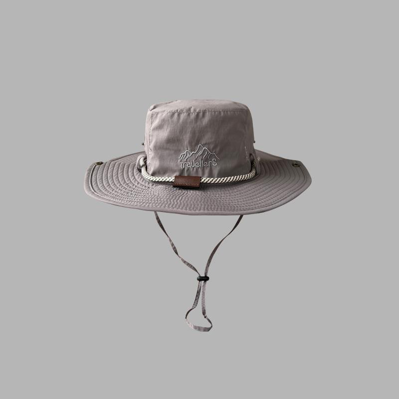 Japonés al aire libre retro pescador sombrero femenino protección solar verano fino ala grande Western Denim protección solar camping pesca sombrero Masculino