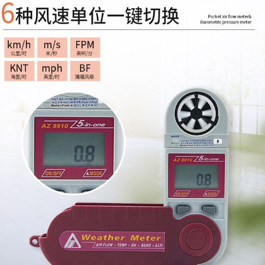 AZ8910��Яʽ������  ��ЯʽҶ��ʽ��������ʪ�ȴ���ѹ���ٲ�����