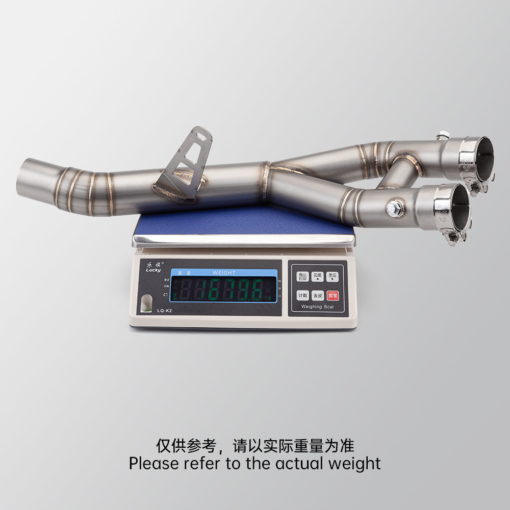 Suitable for non-destructive installation of R1 MT10 stainless steel middle exhaust pipe motorcycle locomotive modified to the original car