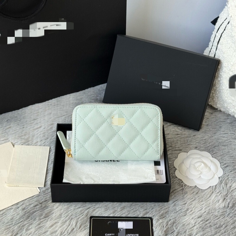 (Guangzhou cross-border original leather) CF women's classic versatile quilted short wallet f lv wallet coin purse (Guangzhou cross-border original leather) CF women's classic versatile quilted short wallet f lv wallet coin purse