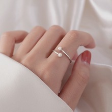 925珍珠戒指日系轻奢食指戒小众设计冷淡风ins女饰品
