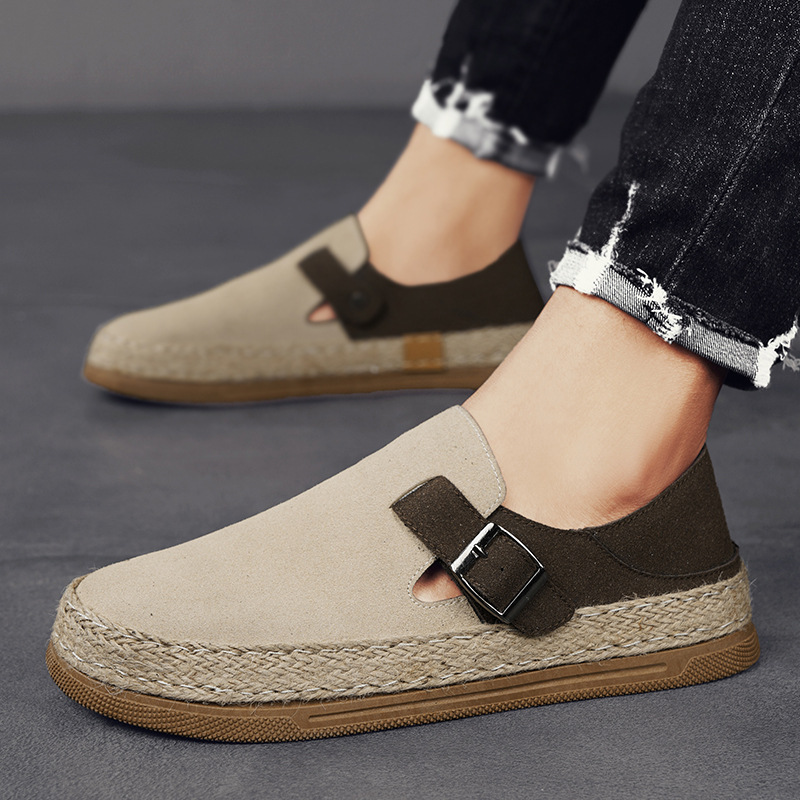 Pánské semišové boty z pravé kůže na volný čas se šněrováním, lehké a pohodlné boty na řízení, pánské venkovní oxfordské boty_voghion.com