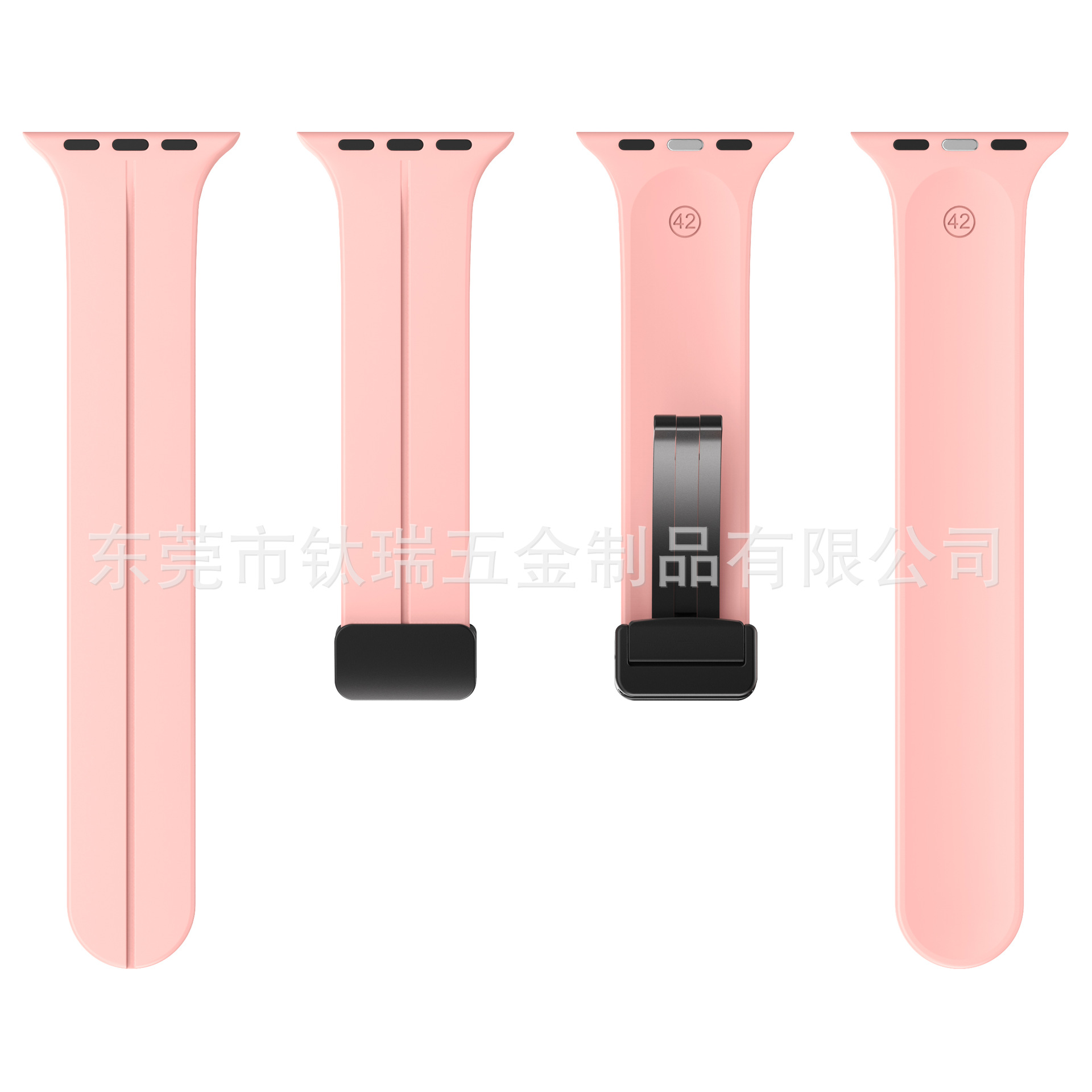 Adecuado para Apple correa de silicona Apple Watch 8ultra Apple magnética plegable hebilla Correa sin imán gota