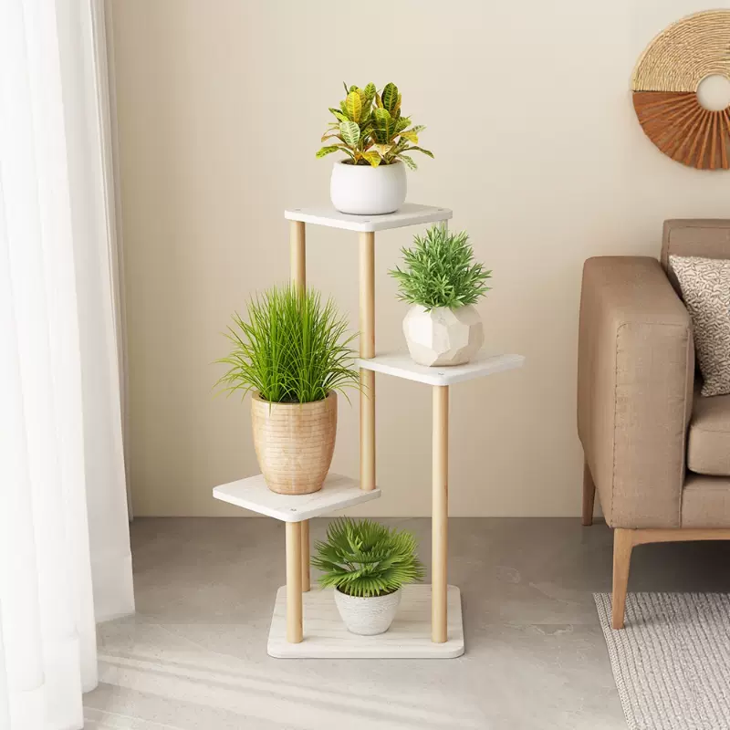 实木花架室内阳台多肉绿萝客厅落地式靠墙室外花台花盆置物架