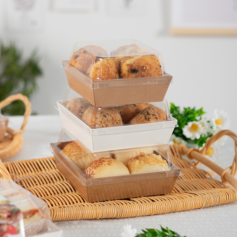 Sandwich toallas, caja de nieve, pastel de carne, caja de embalaje de pastel, caja de embalaje de panadería
