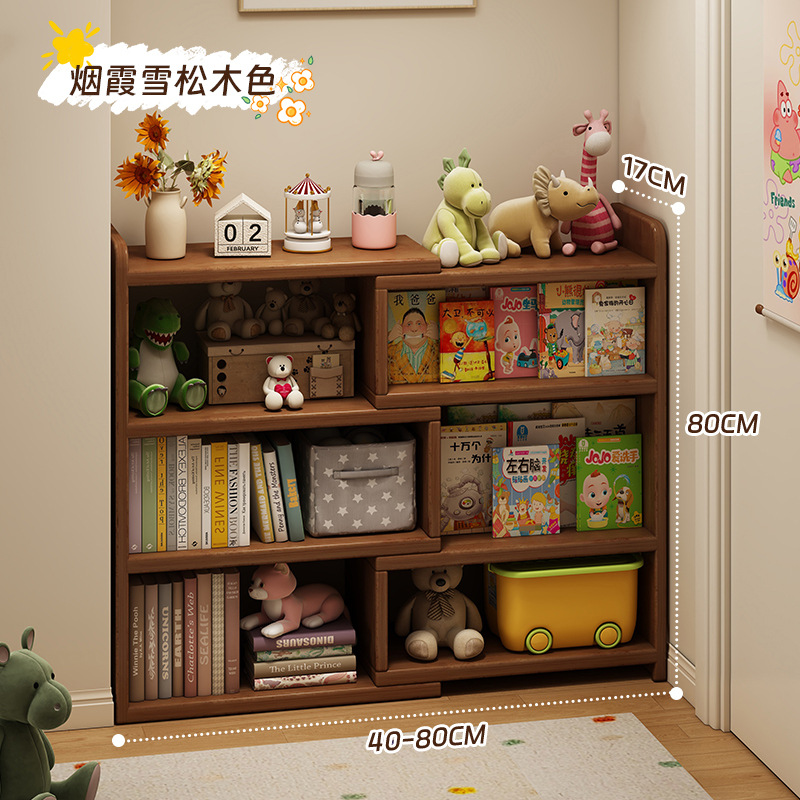 Estante de esquina de madera sólida almacena estante de almacenamiento armario de piso armario de biblioteca doméstico simple armario telescópico de esquina