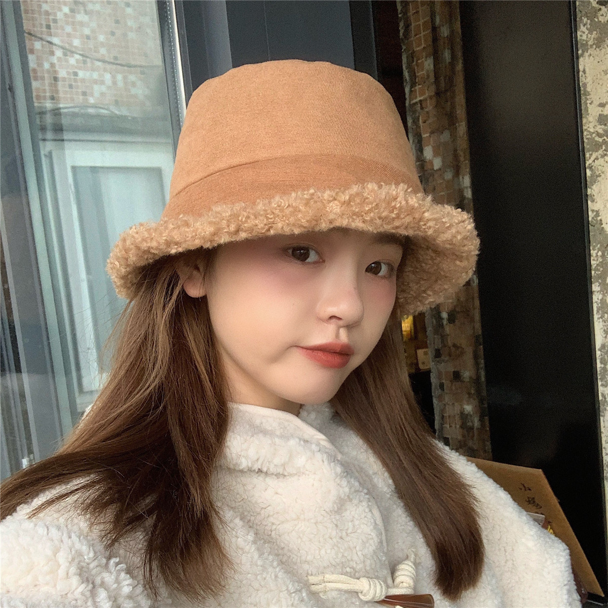 Double-sided Japanese demi-season keep warm hat