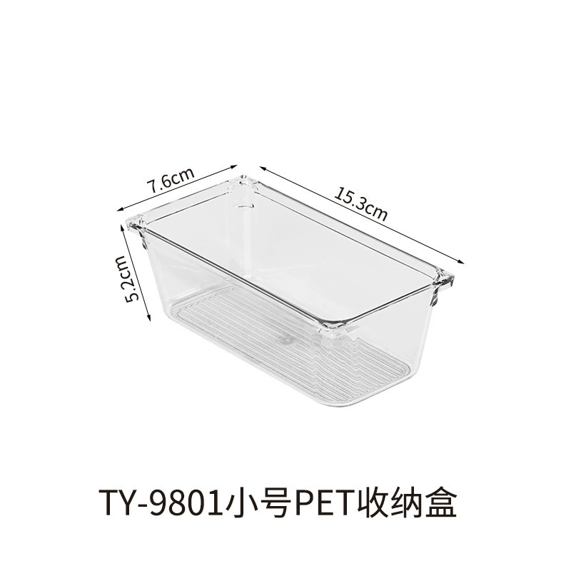 Storage Box Set — Transparent Table Organizer, Multiple Sizes & Polka-dot/Stripe Options