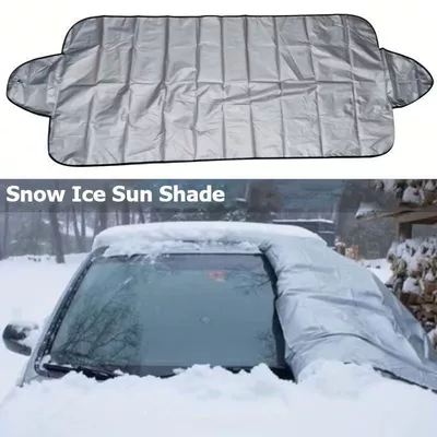 Car sunshade for the front windshield, sun protection, heat insulation, sunshade panel, blackout curtain, interior snow cover, universal snow cover