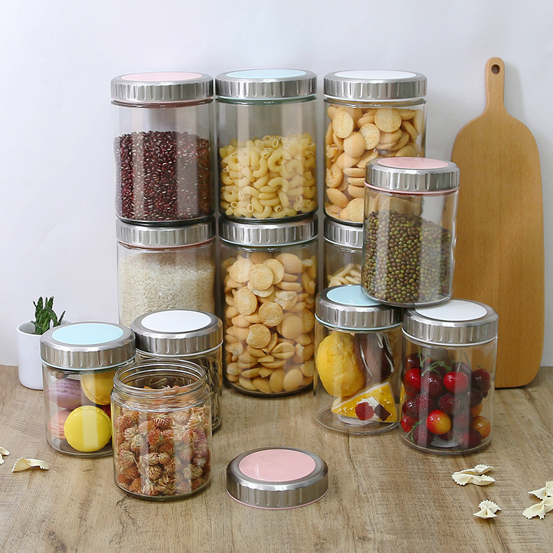 Coffee Bean Sealed Jar Kitchen Glass Bottle Storage Jar Tea Jar Storage Jar Jar Bottle Grain Jar Storage