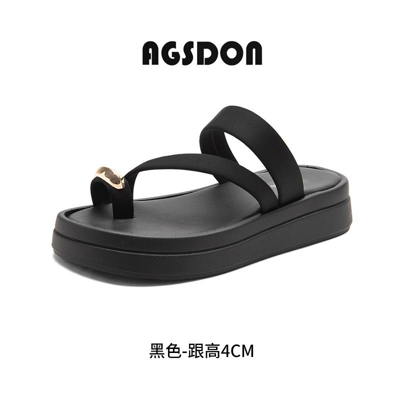 Augu Shi Deng zapatillas de clip para mujeres 2026 nuevo estilo de moda de verano con una falda con un pedazo de zapatillas frías