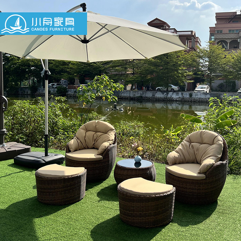 Balcony Table and Chair Three-Piece Set, Leisure Outdoor Furniture, Rattan Chair, Sofa, Coffee Table Combination, Terrace Courtyard Lazy Rattan Lounge Chair Balcony Table and Chair Three-Piece Set, Leisure Outdoor Furniture, Rattan Chair, Sofa, Coffee Table Combination, Terrace Courtyard Lazy Rattan Lounge Chair
