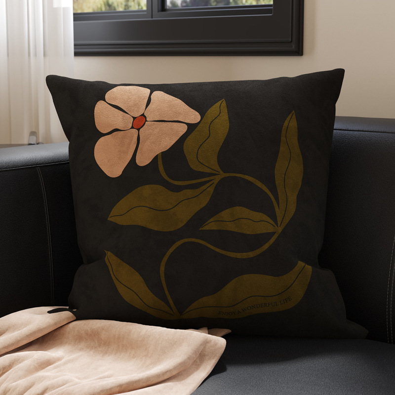 Sofá de sala de estar retro de alto nivel, almohada de cabecera, almohada de cintura en la cama, ventana flotante, almohada de respaldo con núcleo desmontable y lavable