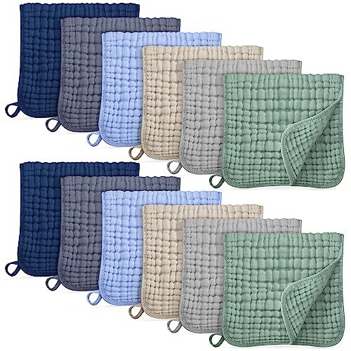 Paquete de 12 piezas de toalla de saliva de algodón para bebé, toalla triangular, súper suave y absorbente, niño y niña, estilo explosivo transfronterizo de Amazon