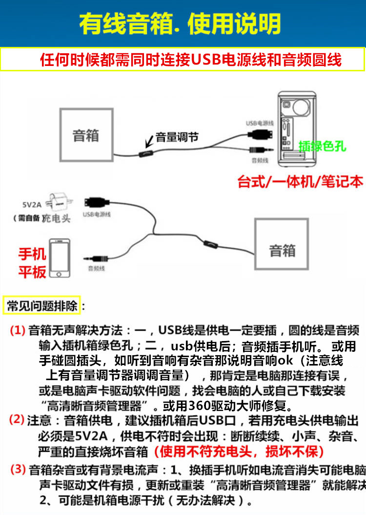 有线音箱说明2025-7