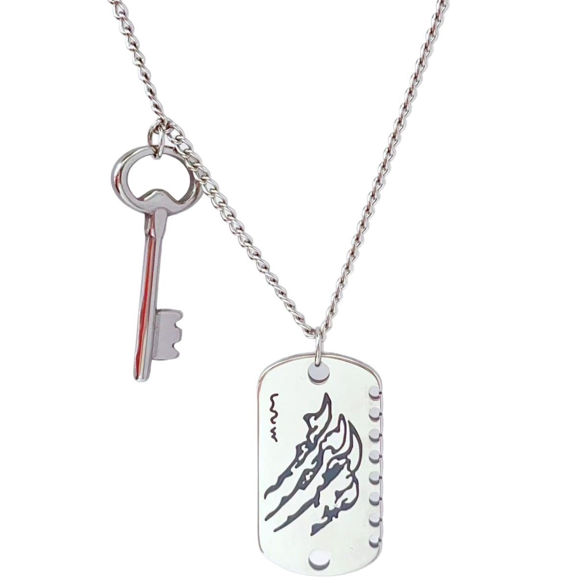 Collier mobius en titane pour homme bijou minimaliste tendance_voghion.com