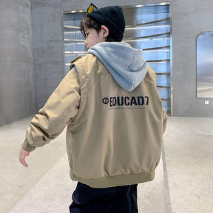 Boys' Winter Jacket with Cotton Lining, Fleece-Lined, Thickened Coat, 2025 New Children's Cotton Jacket, Boys' Winter Parka, Trendy