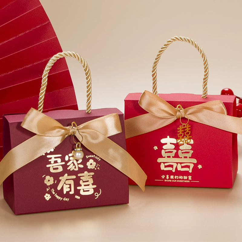 Chinese -style candy box wedding engagement creative new wedding sugar box wedding handprint can put smoke candy box empty box