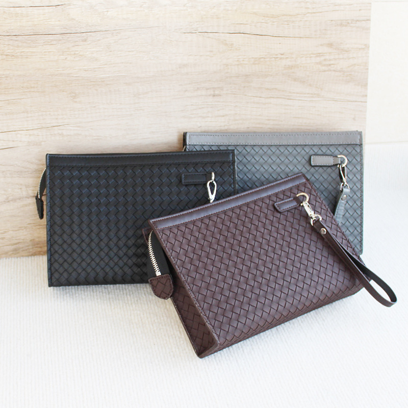 2025 Men's Clutch Bag Woven Pattern Handbag Men's Clamp Bag Large Capacity Business Casual Clutch Bag Envelope Bag for Men 2025 Men's Clutch Bag Woven Pattern Handbag Men's Clamp Bag Large Capacity Business Casual Clutch Bag Envelope Bag for Men