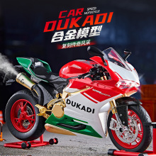 大号可打火喷雾1:9杜卡迪1199摩托车模型机车合金车模超仿真玩具1