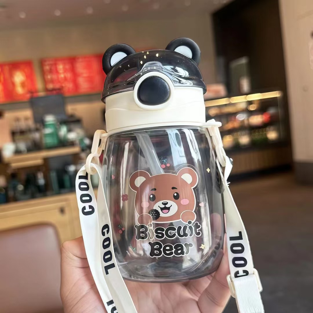 Himbedi tazas de paja para niños lindas tazas de plástico para niñas cinturones de jardín de infantes tazas de plástico para estudiantes tazas de paja de dibujos animados