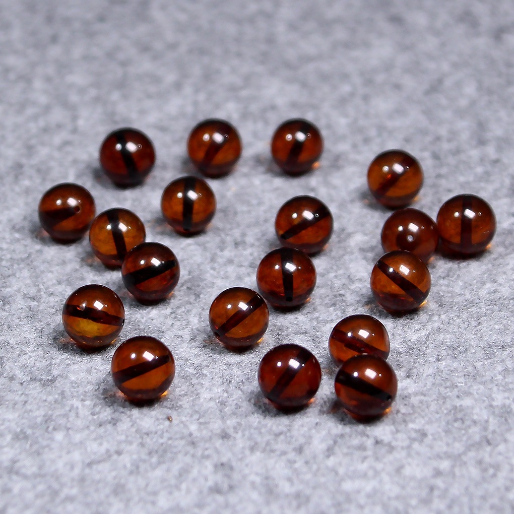 天然原矿血珀散珠单珠琥珀蜜蜡隔珠正圆珠菩提手串配珠腰顶珠配饰