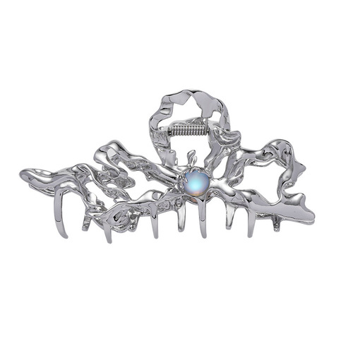 Original Moonstone Hollow Butterfly Hair Clip Wholesale Women's New Chinese Minimalist Cool Style Shark Clip Unique High-End Hair Clip