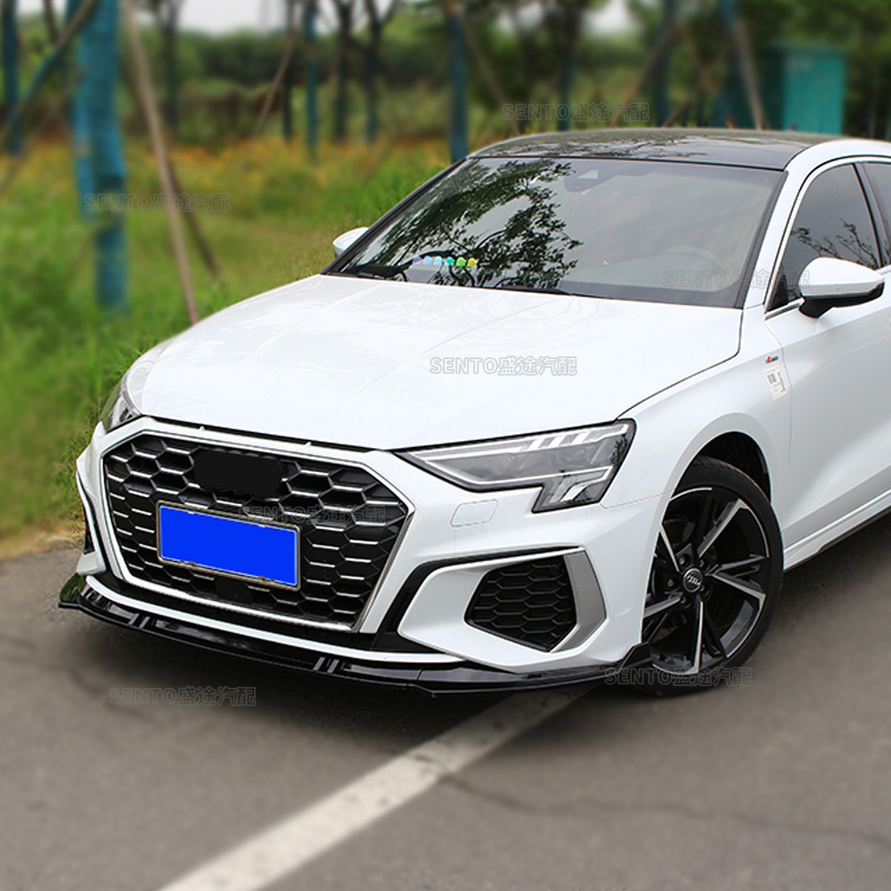 Suitable for 2020-2021 Audi A3 S3 modified front shovel car front bumper front lip lower lip three-section exterior surround