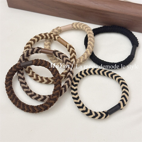 Twist hair ring headband Internet celebrity new headwear hair rope women's simple rubber band high elastic thick hair tie hair accessories