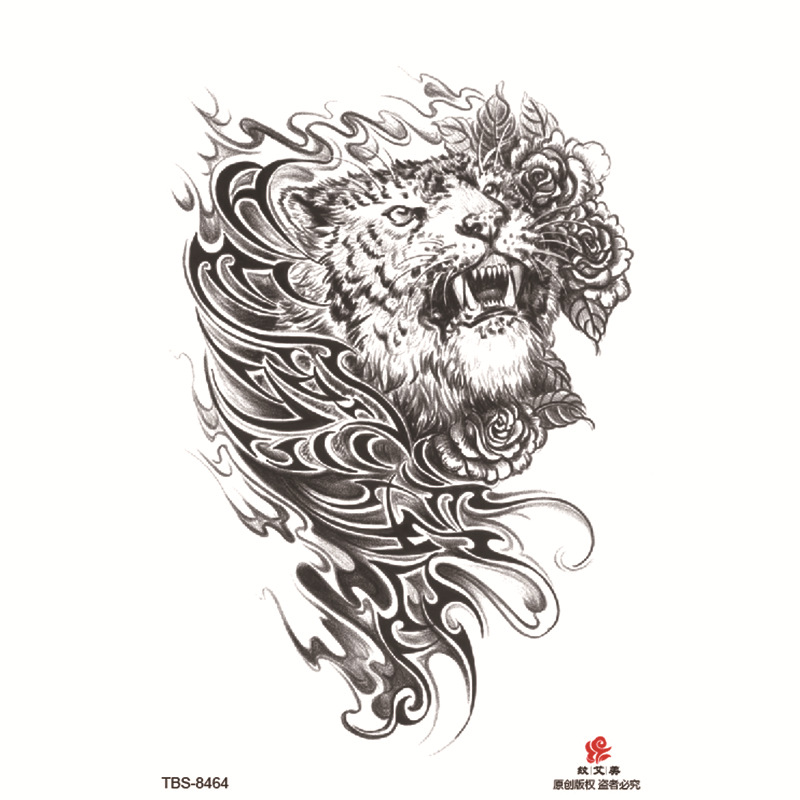 Pegatinas de tatuaje impermeables de brazo completo pequeño, símbolo de tótem, pegatinas de brazo pequeño, conjunto de ensamblaje al por mayor, suministro transfronterizo