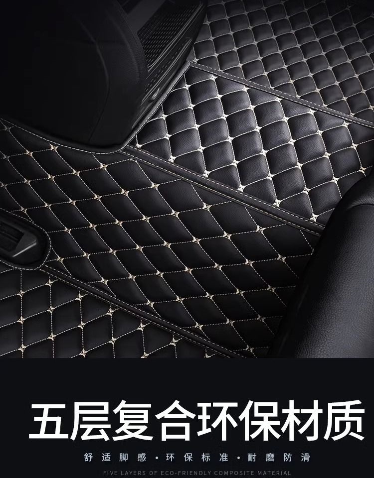 Double-layer detachable car floor mats for driver and passenger seats, single-layer, full-coverage wire loop mat for specific vehicles