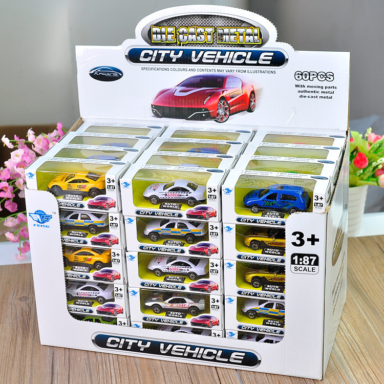 Children's Car Racing Sports Car Coasting Model Toy Car Toy Car Metal Iron Case Iron Set