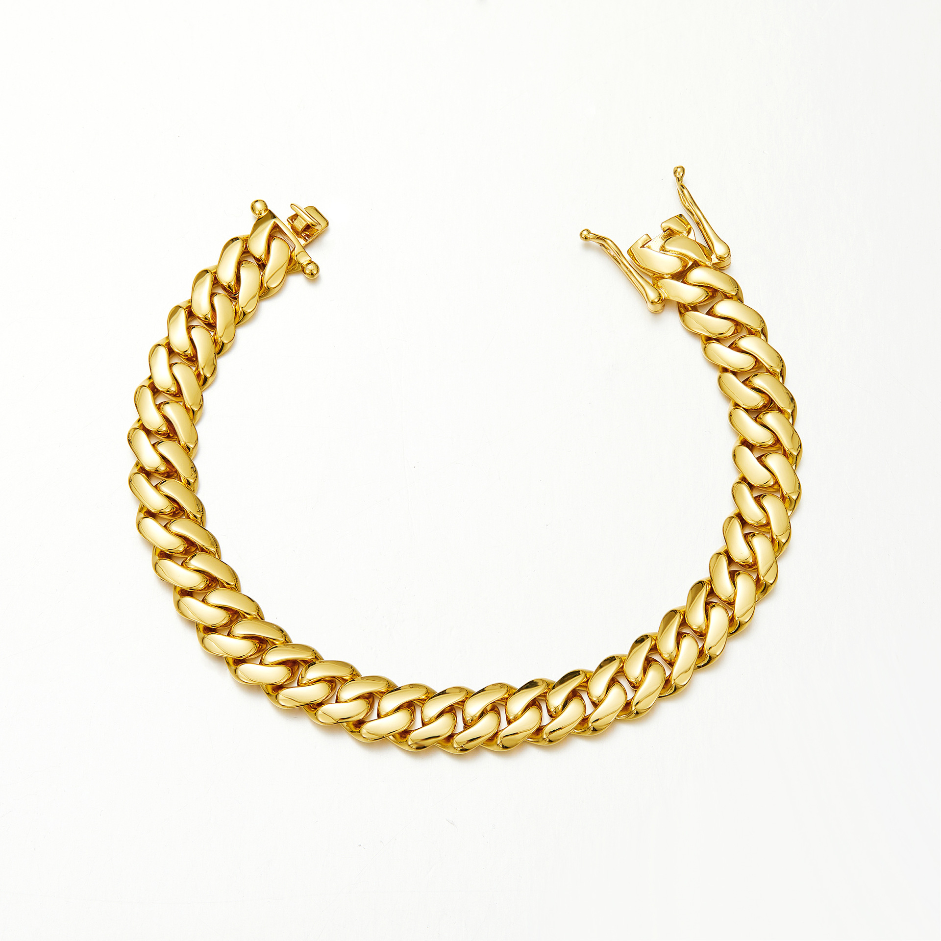 men 14k Yellow Gold hip Cuban crypto chain necklace Solid Chain Italian  Bracelet | eBay