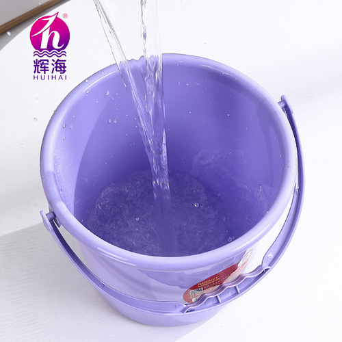 Factory direct sales plastic bucket, portable thickened household outdoor bucket with lid, fishing storage multi-functional bucket