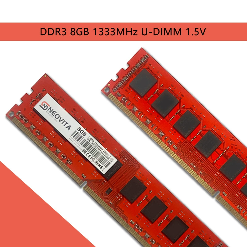 NEOVITA настольная DDR3 красная оперативная память ПК 1333 8 ГБ RAM D3 1.5В