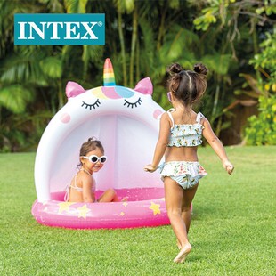 American Intex58438 Unicorn Rainbow Cover Pool Baby Inflatable Pool Children's Swimming Pool
