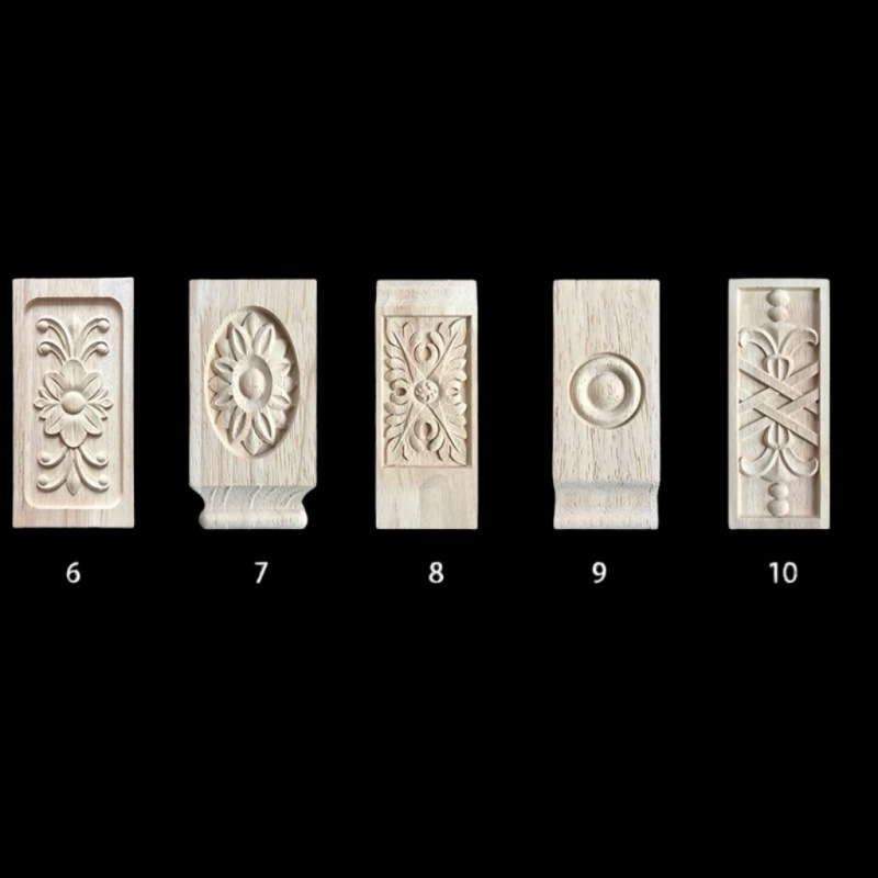 ローマの柱の足のヨーロッパ式の木の彫刻の花の四角の花の角の花の扉のカバーの線のタンスの家具の装飾の方の彫刻|undefined