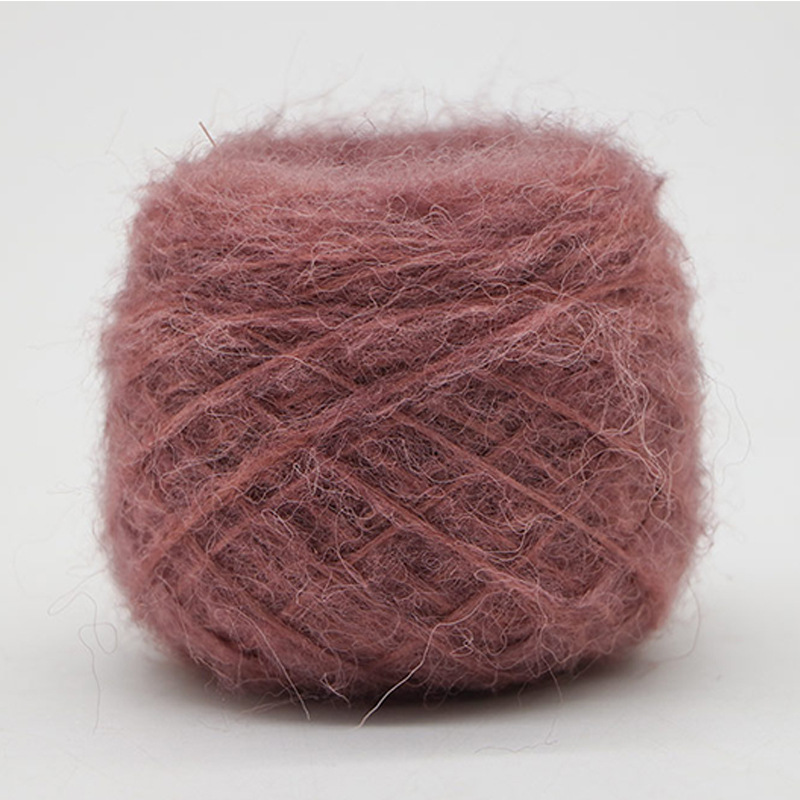 1/6NM超柔羊驼喷毛纱 23%涤纶 27%尼龙 50%腈纶 供应各种色纺纱线