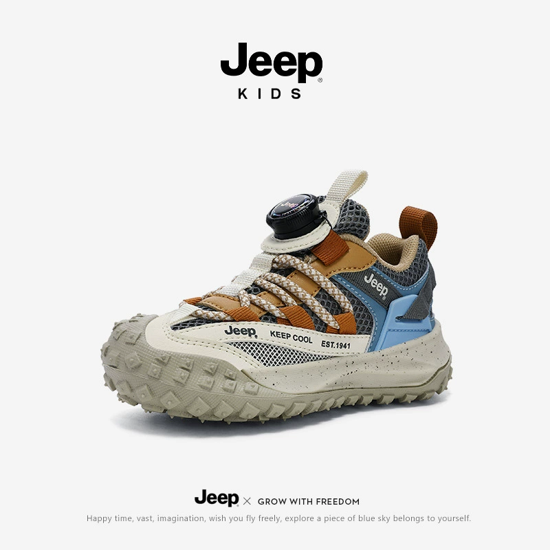 Детские спортивные кеды Jeep, летние сетчатые дышащие походные кроссовки, одинарная сетка, уличные повседневные спортивные кроссовки, женские беговые кроссовки