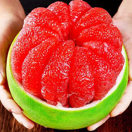 泰国青柚红宝石翡翠金柚应季水果泰国品种只发精品果青皮红心柚子
