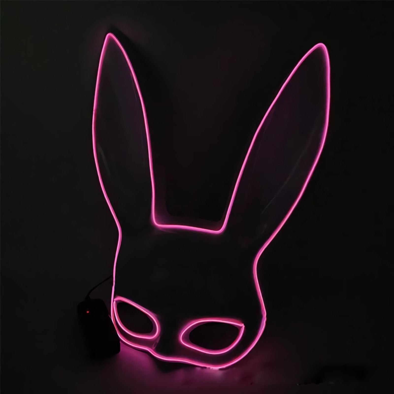 LED Bunny Girl Bar Show Bungee media cara máscara de conejo mascarada LED Halloween accesorios luminosos