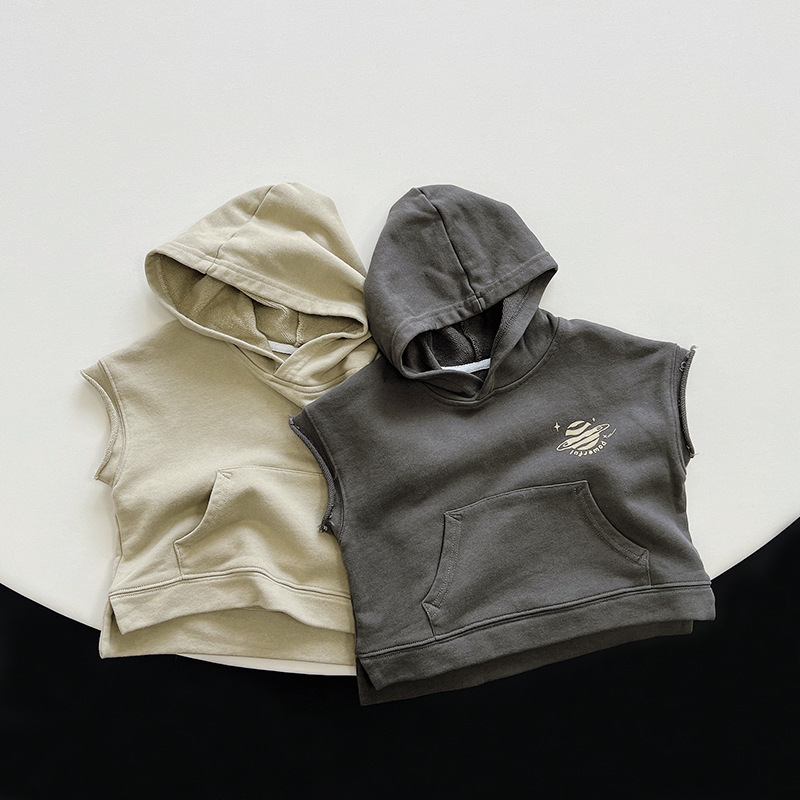 Ropa infantil para niños chaleco de otoño nuevo chaleco de niñas con sombrero coreano suelto chaleco de niños bebé chaleco de moda