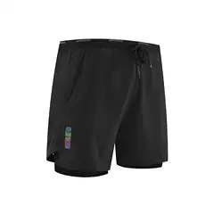 Brand in stock American Basketball Shorts Men's Summer Fake Two-piece Lined Anti-walking Fitness Running Three-point Pants