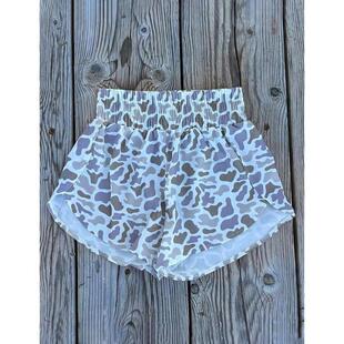 J 45715 Elastic digital print shorts �ɾo���aӡ����ѝ