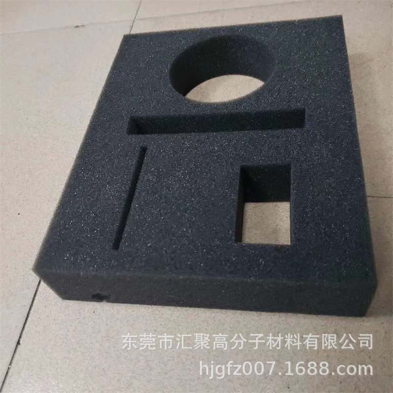 供应黑色高密度减震缓冲塑胶箱内盒包装 化妆品内衬防震缓冲海绵