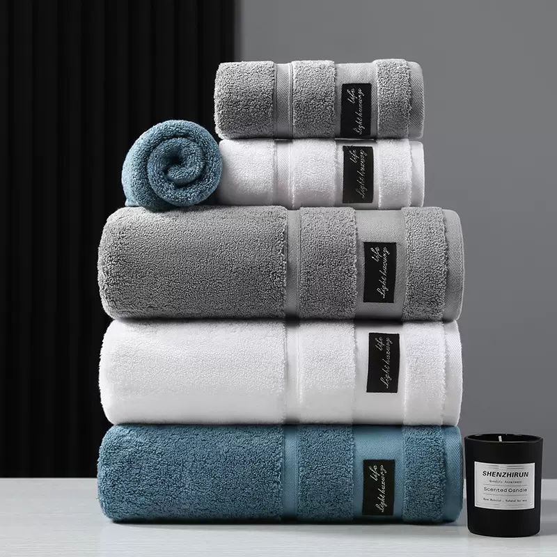 大浴巾全棉70*140成人美容院酒店吸水加厚500g浴巾纯棉沙滩巾批发