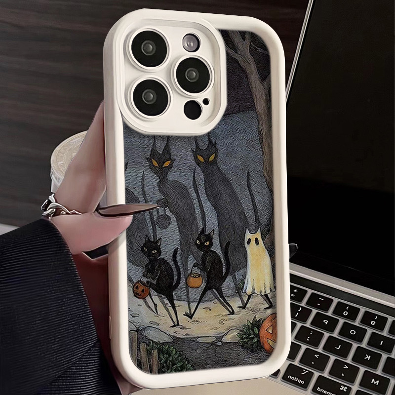 For Samsung A15/A55/A24/A 230000 Halloween S24Ultra/S23FE phone case S22 cat S21A13