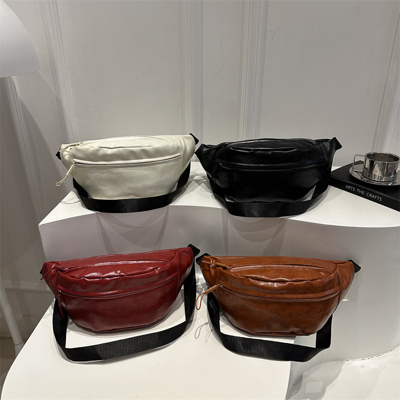 Diseño de tendencia 2026 bolso de hombro de cintura de gran capacidad bolso de hombro de color sólido para mujeres bolso de personalidad retro casual