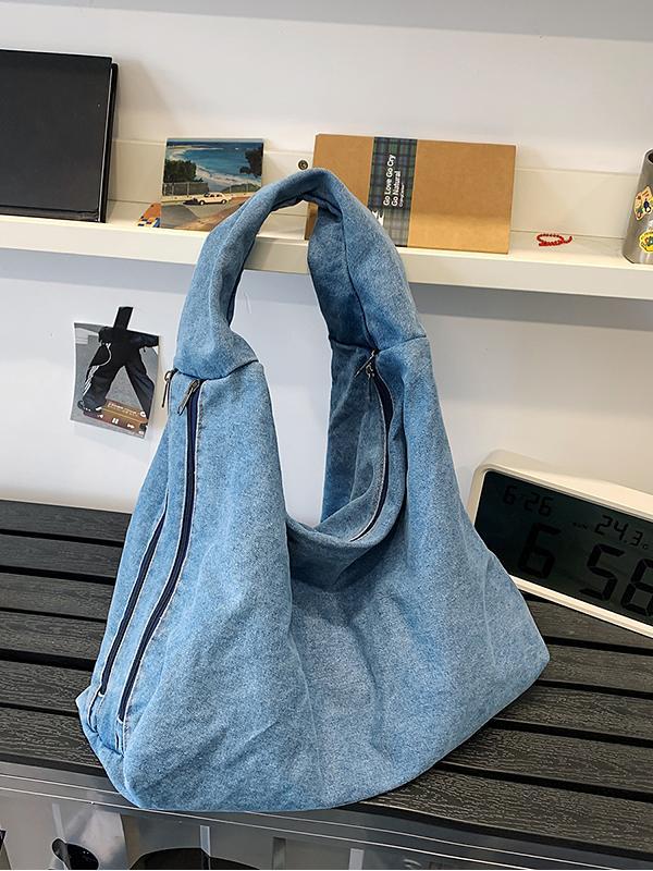 Bolsas de jeans casuales japonesas de gran capacidad para mujeres 2025, nuevo estilo de Harajuku bolsas especiales de ocio literario bolsas de hombro